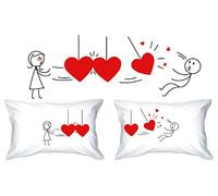 HUMAN TOUCH Romantic His and Hers Pillow Cases - Love Momentum