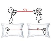 Human Touch Romantic His and Hers Pillow Cases - Love Whispers