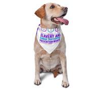 Human Trafficking Awareness Month Blue Ribbon Dog Bandanas Triangle Bibs Pet Scarf For Small Medium Large Dogs And Cat