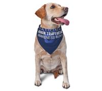 Human Trafficking Awareness Month Blue Ribbon Dog Bandanas Triangle Bibs Pet Scarf For Small Medium Large Dogs And Cat