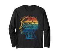 Human Tree Tshirt Nature Vintage Funny Retro Artistic Sunset Long Sleeve T-Shirt
