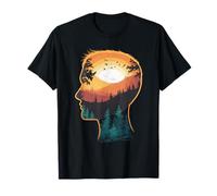Human Tree Tshirt Nature Vintage Funny Retro Artistic Sunset T-Shirt