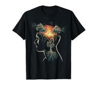 Human Tree Tshirt Nature Vintage Funny Retro Artistic Sunset T-Shirt