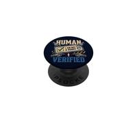 Human Verified In The Digital World Fun CAPTCHA Humor PopSockets Adhesive PopGrip