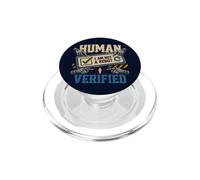 Human Verified In The Digital World Fun CAPTCHA Humor PopSockets PopGrip for MagSafe