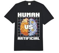 Human VS. Artificial Deep Learning Artificial Intelligence Comfort Colors Adult Heavyweight T-Shirt