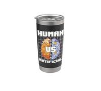 Human VS. Artificial Deep Learning Artificial Intelligence Stainless Steel Insulated Tumbler