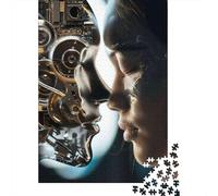 Human Vs. Machine The Future of AI 1000-Piece Puzzle for Adults, 38x26cm/1000pcs; for A Quiet Evening Project at Home; Smooth White Card with Reduced Dust