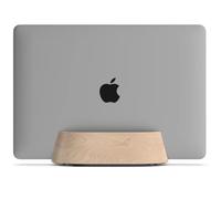 HumanCentric Vertical Laptop Stand in Maple Wood, Upright Adjustable Holder and Dock, Laptop Vertical Stand Fits MacBook Pro and Other Laptops .5" to 1.5, Clamshell Compatible