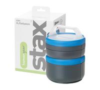 humangear Unisex's STAX Interlocking Container Set & Meal Kit, XL/EatSystem, Blue/Grey