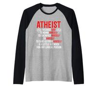 Humanist Atheism| Non-Believer | Anti-Religion | Atheist Raglan Baseball Tee