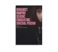 Humanist Vampire Seeking Consenting Suicidal Person Movie Posters Aesthetic Wall Art Decorative Painting Poster Decor Vintage Canvas for Living Room Bed Room 20x30inch(50x75cm) Unframe-style