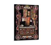 Humanist Vampire Seeking Consenting Suicidal Person Poster Vintage Wall Art Canvas Aesthetic Posters Music And Movies Decor Painting for Living Room Bed Room 12x18inch(30x45cm) Frame-style