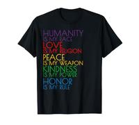 Humanity is My Race Peace Quotes Words of Wisdom T-Shirt