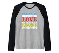 Humanity is My Race World Peace Designer Raglan Baseball Tee