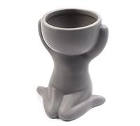 Humanoid Ceramic Flower Pot Succulent Planter Small Vase Crafts Desktop Decoration Cute Design Ideal for Indoor Gardens Artificial Plants Home Decor Balcony Window Dining Table Room Holiday Birthday