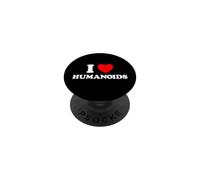 Humanoid Heart Funny Cute Embodied AI Bot Robot Being Fan PopSockets Adhesive PopGrip