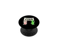 Humans and a Virus Alien & Cow Cute Buddies Banner EduEly PopSockets Adhesive PopGrip