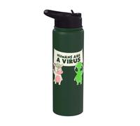 Humans and a Virus Alien & Cow Cute Buddies Banner EduEly Stainless Steel Insulated Water Bottle