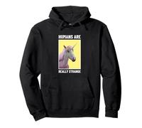 Humans Are Really Strange Unicorn Graphic Funny Pullover Hoodie