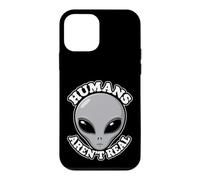 Humans Aren't Real Alien Funny Conspiracy UFO Humor UAP Joke Case for iPhone 12 mini