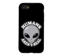 Humans Aren't Real Alien Funny Conspiracy UFO Humor UAP Joke Case for iPhone SE (2020) / 7/8