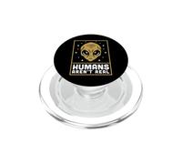 Humans Aren't Real Alien Head Retro Vintage Outer Space Fun PopSockets PopGrip for MagSafe