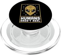 Humans Aren't Real Alien Head Retro Vintage Outer Space Fun PopSockets PopGrip for MagSafe