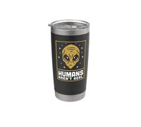 Humans aren't Real Alien Head Retro Vintage Outer Space Fun Stainless Steel Insulated Tumbler