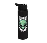 Humans aren't Real, Alien Said, Funny Stainless Steel Insulated Water Bottle
