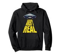 Humans Aren't Real UFO Beaming Funny Absurd Saying Funny UFO Pullover Hoodie