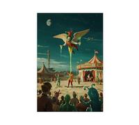 Humans Establish A Circus on The Moon (2) Canvas Poster Bedroom Decor Landscape Decor Gift 12x18inch(30x45cm)