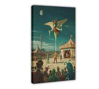 Humans Establish A Circus on The Moon (2) Canvas Poster Bedroom Decor Landscape Decor Gift 24x36inch(60x90cm)