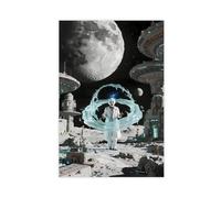 Humans Establish A Circus on The Moon (3) Canvas Poster Wall Art Print Picture Paintings 08x12inch(20x30cm)