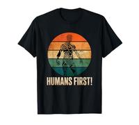 Humans First Anti Artificial Intelligence AI Protest T-Shirt