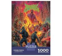 Humans Vs. Monsters Jigsaw Puzzles for Adults & Kids Age 12 Years Up 1000 Piece Infernal Zombie City Puzzles Home Decoration Challenging Games Fun Details 38x26cm/1000pcs