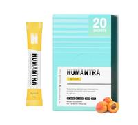 Humantra Electrolytes Powder - Apricot Flavor, 20ct - Powdered Hydration Sachets - Plant-Based Electrolyte with 6 Electrolytes - Vegan, Sugar Free, Gluten Free