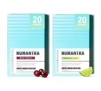 Humantra Electrolytes Powder - Black Cherry & Himalayan Lime Flavor, 40ct - Powdered Hydration Sachets - Plant-Based Electrolyte Powder with 6 Electrolytes - Vegan, Sugar Free, Gluten Free