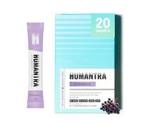 Humantra Electrolytes Powder - Elderberry Flavor, 20ct - Powdered Hydration Sachets - Plant-Based Electrolyte Powder with 6 Electrolytes - Vegan, Sugar Free, Gluten Free