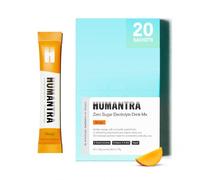 Humantra Electrolytes Powder - Mango Flavor, 20ct - Powdered Hydration Sachets - Plant-Based Electrolyte Powder with 6 Electrolytes - Vegan, Sugar Free, Gluten Free