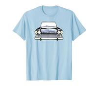 Humber Super Snipe 1960s British Classic car high Contrast T-Shirt, Men, Baby Blue, Large