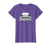 Humber Super Snipe 1960s British Classic car high Contrast T-Shirt, Women, Purple Heather, Small