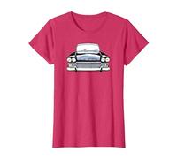 Humber Super Snipe 1960s British Classic car high Contrast T-Shirt, Women, Red Heather, Large