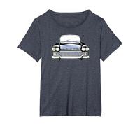 Humber Super Snipe 1960s British Classic car high Contrast T-Shirt, Women's Plus, Heather Blue, 4X