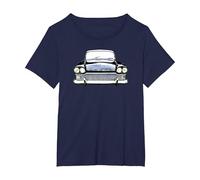 Humber Super Snipe 1960s British Classic car high Contrast T-Shirt, Women's Plus, Navy Blue, 5X