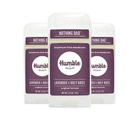 Humble All Natural Deodorant, Aluminum And Paraben Free, Cruelty Free Men And Women Deodorant Essential Lavender and Holy Basil 3-Pack