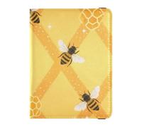 Humble Bee Orange Honeycomb Cute Passport Book Passport Cover Waterproof