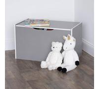 Humble Crew Hinged Toy Storage Chest With Lid, Grey/white