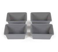 Humble Crew Toy Storage Bins for Kids, Set of 4, Grey, Small - Sturdy, Colorful Plastic Storage Bins for Classroom, Playroom, Nursery, and More - Premium Toddlers Toy Organizer Bins