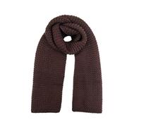 Humble Hilo Basic Knitted Scarf for Women or Men Knit Scarf Winter Large Neck Scarf, Chunky Knit, Brown, One Size